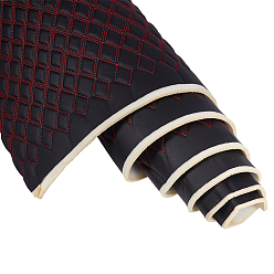 Noir Cuir PVC avec tissu en mousse, accessoires en tissu, noir, 2000x1550x3.5mm
