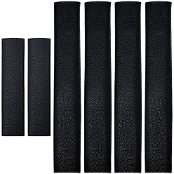 Черный Защитный чехол для ручки холодильника из искусственной кожи, чёрные, 201~369x45.5~49x11 мм, 3 пар / набор