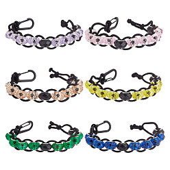 (52) Непрозрачная лаванда 6шт. полиэстеровый и спандексовый шнур и смоляные бусины для гольфа подсчет очков и ударов, Сплав с застежкой, разноцветные, 220 мм