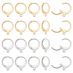 (52) Непрозрачная лаванда 80шт 2 цвета 304 фурнитура для серег из нержавеющей стали, с петлей, разноцветные, 14.5x12.5x2 мм, отверстие : 1.2 мм, 40 шт / цвет