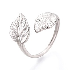 Нержавеющая Сталь Цвет 304 открытые кольца-манжеты из нержавеющей стали для женщин, лист, цвет нержавеющей стали, внутренний диаметр: 19 мм