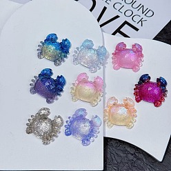 Краб Кабошоны из прозрачной смолы, светящиеся в океане, светится в темноте, краб, 33x34.5x11.5 мм