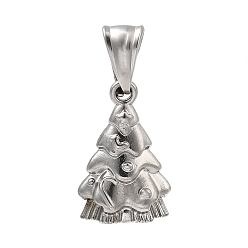 Нержавеющая Сталь Цвет 304 подвески из нержавеющей стали, очарование рождественской елки, цвет нержавеющей стали, 22x14.5x9.5 мм, отверстие : 8x5 мм