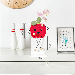 Яблоко Украшения из искусственных цветов, с деревянным держателем в форме фруктов, на день учителя, Яблочный узор, 80x200 мм