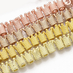 Mixed Color Electroplated Non-magnetic Synthetic Hematite Beads, Top Drilled Beads, Matte Style, Crown, Mixed Color, 13x11x12mm, Hole: 1.2mm