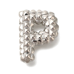 Letter P Стойки покрытие, Латунные подвески, без кадмия и без свинца, подвески с буквой az~z, Письмо P, 21x15.5x5.5 мм, отверстие : 2.5x3 мм