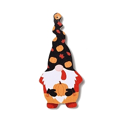 Gnome Большие подвески из искусственной кожи на Хэллоуин, гном, 65x28x2 мм, отверстие : 1.5 мм