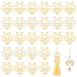 Bees 30 подвеска из сплава, золотые, Пчелы, 63x56x2 мм