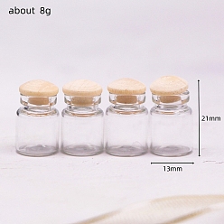 Прозрачный Миниатюрные украшения из стеклянных бутылок, аксессуары для домашнего кукольного домика с микро-ландшафтом, притворяясь опорными украшениями, прозрачные, 13x21 мм, 4 шт / пакет