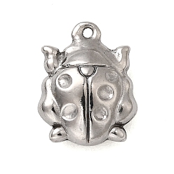 Нержавеющая Сталь Цвет 304 прелести нержавеющей стали, жук прелести, цвет нержавеющей стали, 14x10.5x5 мм, отверстие : 1 мм