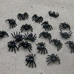 Черный Пластиковый имитационный паук, Хэллоуин паук украшение на Хэллоуин, декор дома с привидениями, чёрные, 15 мм, 20 шт / комплект