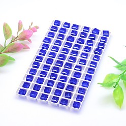 Royal Blue Faceted Cube Imitation Austrian Crystal Beads Strands, Grade AAA, Royal Blue, 8x8mm, Hole: 0.9~1mm, about 288pcs/box