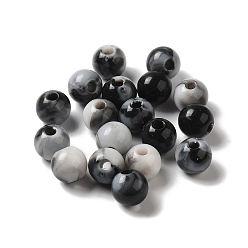 Белый Дым Имитация драгоценных камней бусы акриловые, круглые, серый, 8x7 мм, отверстие : 2 мм, 1351 шт / 500 г