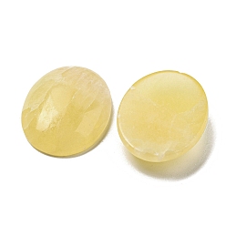 Yellow Jade Natural Yellow Jade Cabochons, Oval, 30x21.5~22x5~8.5mm