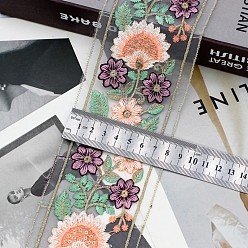 Оранжевый 10 лента из полиэстера с вышивкой и цветком, для упаковки свадебных подарков своими руками, оранжевые, 3-1/8 дюйм (80 мм)