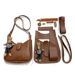 Кокосово-Коричневый Наборы сумок на плечо своими руками, включая материалы сумки из искусственной кожи, кокосового коричневый, 250x210x70 мм