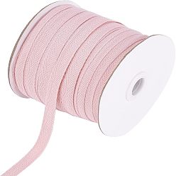 Pink Cintas de sarga de algodón, cintas de espiga, para coser manualidades, rosa, 3/8 pulgada (10 mm) x 0.84 mm, sobre 80yards / rodillo (73.15 m / rollo)