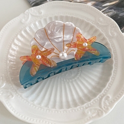 Starfish Cellulose Acetate Claw Hair Clips, Starfish, 90x40mm