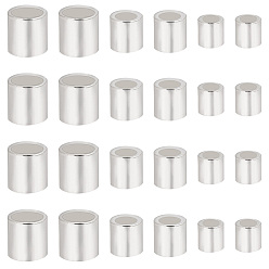 Серебро 90шт. 3 стиль 925 бусины-разделители из стерлингового серебра, колонка, серебряные, 1.4~2x1.2~2 мм, отверстие : 0.6~1.4 мм, 30 шт / стиль