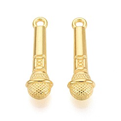Золотой 60 шт. Подвески из цинкового сплава, подвески для микрофона, золотые, 23~24x6.5~7x5~6 мм, отверстие : 1.6~1.8 мм, 60 шт / комплект