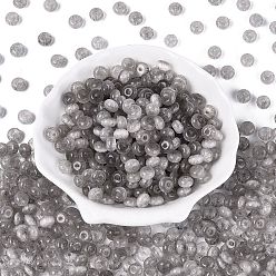 Gris Perles de verre de style banc de tirage de qualité A de FGB, rondelle, imitation chat perles oeil, grises , 7.5x4.5mm, Trou: 1.2~1.4mm, environ 1250 pcs / livre