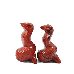 Красный Камень Украшение дисплея скульптуры из натуральной красной яшмы, для домашнего офисного стола, змея, 31.3x40.7 мм