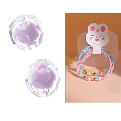 Средний Фиолетовый 100 шт прозрачные акриловые бусины, бусина в бусине, граненые круглые, средне фиолетовый, 10.1x9.5 мм, отверстие : 2.2 мм