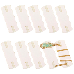 Аква 10шт. ожерелье из искусственной кожи, противозакручивающиеся демонстрационные карточки с шерстью, карта памяти анти-обертывания, прямоугольные, вода, 6.4x2.5x0.35 см