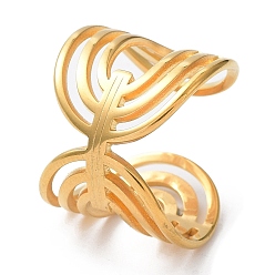 Золотой Ионное покрытие (IP) 304 полые открытые манжеты из нержавеющей стали, золотые, 17.5 мм, внутренний диаметр: 17.8 мм