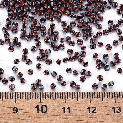 Red 12/0 Glass Seed Beads, Opaque Colours Seep, Red, 2mm, hole: 0.8mm