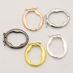 Mixed Color Brass Shortener Clasps, Twister Clasps, Oval Ring, Mixed Color, 21x18x2mm