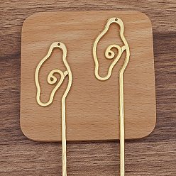 Golden Ancient Style Alloy Hair Stick Finding, for DIY Jewelry Accessories, Cloud, Golden, 171x29x4mm, 20pcs/set
