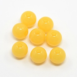 Светло-хаки Имитации акриловых шариков желе, круглые, светлый хаки, 10 мм, Отверстие : 2 мм , около 938 шт / 500 г