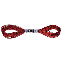 (123L) Белый крем непрозрачный блеск 12-слойная нить для вышивания из металлизированного полиэстера, блестящие нитки для вышивки крестиком для рукоделия, ручная вышивка, браслеты дружбы плетеная веревка, огнеупорный кирпич, 0.8 мм, о 8м / моток