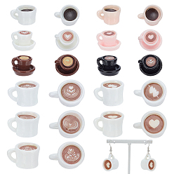 (52) Непрозрачная лаванда 55 шт. 11 стили миниатюрные украшения из смолы кофе, для садовых кукольных домиков, разноцветные, 15~22x11.5~17.5x8.5~14.5 мм, 5 шт / стиль
