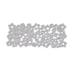 Couleur Platine Mate Découpe d'étoiles meurt pochoirs, pour bricolage scrapbooking / album photo, carte de papier de bricolage décoratif, mat couleur platine, 45x105x1mm