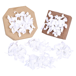 Белый 16шт. цветочные полиэстеровые украшения, для украшения упаковки подарочных коробок, белые, 100~150x80~120x40~80 мм