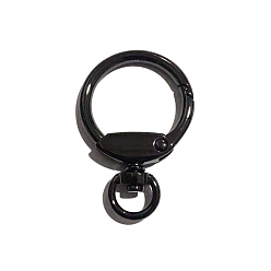 Черный Поворотные пружинные застежки из сплава, для изготовления пакетов, чёрные, 43.5x29x3.5 мм