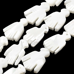 Морская Ракушка Натуральная оболочка из трохидных оболочек, орел, цвет морской раковины, 17~18x10~13x3.5~4 мм, отверстие : 0.8 мм, около 22 шт / нитка, 15.35~15.55'' (39~39.5 см)