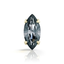 00030 260 NightFall Пришивные чашки preciosa® maxima crystal, многожильных ссылки, чешский хрусталь, с настройками латуни, 719 39 048 наветт, золотые, 00030 260 наступление ночи, 15x7 мм