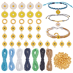 Mixed Color DIY Jewelry Making Kits, including Alloy Enamel Pendants & Connector Charm, Alloy Linking Rings, CCB Plastic Beads, Waxed Cotton Thread Cords, Mixed Color
