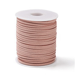 Dark Salmon 45M Faux Suede Cord, Faux Suede Lace, Dark Salmon, 2~2.5x1.5~2mm, about 50 Yards(45m)/Roll