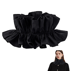 Черный Съемные хлопковые накладные воротники, плиссированный винтажный воротник Ральф, чёрные, 205x125x4 мм