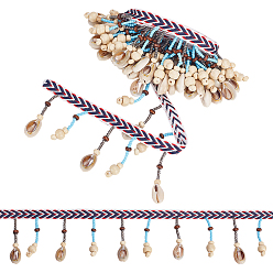 Shell Shape 2ярдов полиэстеровой кружевной ленты с бахромой, с отделкой из смолы, формы раковины, 1-7/8 дюйм (48 мм)