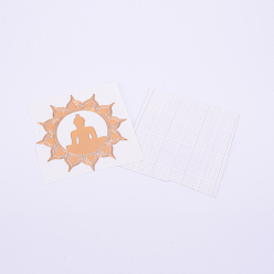 Другие Самоклеющиеся латунные наклейки, наклейки для скрапбукинга, для поделок из эпоксидной смолы, золотые, тема чакры, 68x61x0.1 мм
