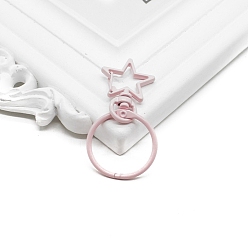 Rose Brumeux Fermoirs pivotants en alliage pour la fabrication de sacs, étoiles, rose brumeuse, 60x30mm