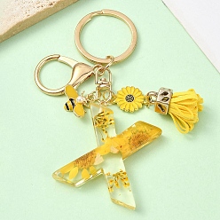 Letter X Брелок из эмали и смолы, с застежкой из сплава и железными кольцами, 60 мм