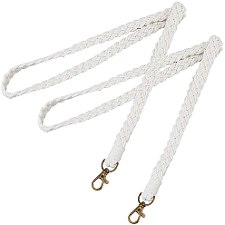 Античный Белый 2шт. полиэстеровый ремешок для удостоверения личности и мобильного телефона, с поворотной застежкой из сплава, старинный белый, 491x16x15 мм