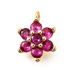 Настоящее золото 18K Латунные микро проложить кубического циркония подвески, без кадмия, без никеля и без свинца, , реальный 18 k позолоченный, 11x8x3.5 мм, отверстие : 1 мм