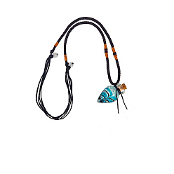 Бирюза Подвеска в виде флакона духов с эфирным маслом ручной работы в виде лампворка, регулируемое колье из плетеного шнура, ожерелье-свитер для женщин, бирюзовые, 17.72~26.8 дюйм (45~68 см)